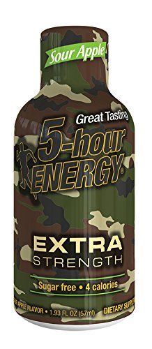 5 Hour Energy Drink Shot Extra Strength Sour Apple 12 Count