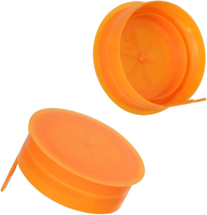 FIJIAN MADE 32 Oz Plastic Jugs (6 PACK) 1-Quart / 32-Ounce Bottles with Orange Snap On Caps – Great for Homemade Juices Milk Smoothies Tea and Other Beverages - Food Grade BPA Free
