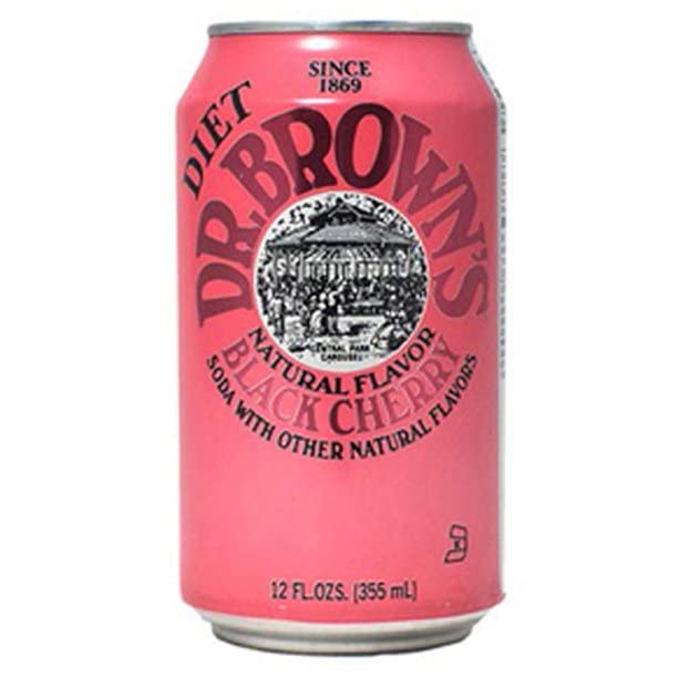 Dr. Browns Soda 12 pack (6) Diet Cream Soda and (6) Diet Black Cherry 12 fl oz Cans