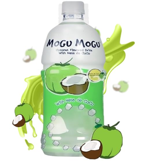 Mogu Mogu Coconut Juice with 25% Nata De Coco 1000ml (12 Pack)