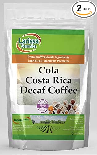 Cola Costa Rica Decaf Coffee (Gourmet Naturally Flavored Whole Coffee Beans) (4 oz ZIN: 550268) - 2 Pack