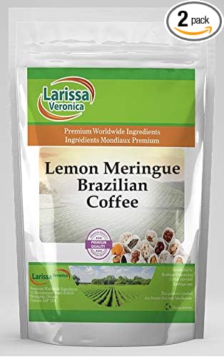Lemon Meringue Brazilian Coffee (Gourmet Naturally Flavored Whole Coffee Beans) (4 oz ZIN: 553707) - 2 Pack
