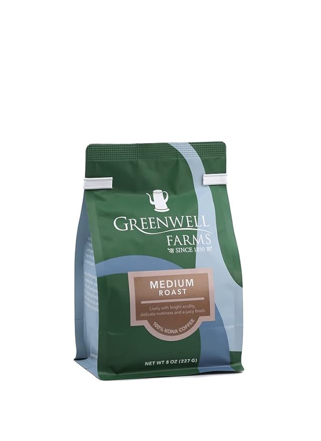 Greenwell Farms 100% Hawaiian Kona Coffee - Medium Roast Ground 8oz