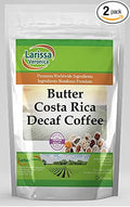 Butter Costa Rica Decaf Coffee (Gourmet Naturally Flavored Whole Coffee Beans) (16 oz ZIN: 547982) - 2 Pack