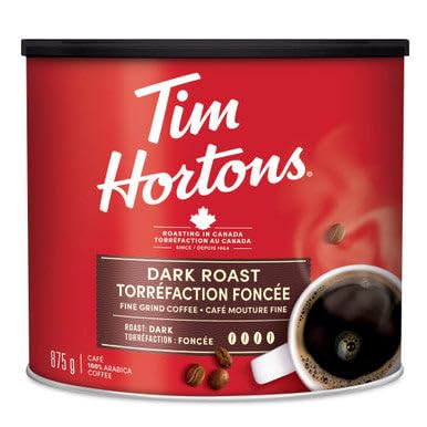 Tim Hortons Tim Horton's 100% Arabica Dark Roast Ground Coffee 875g/30.86 Ounce