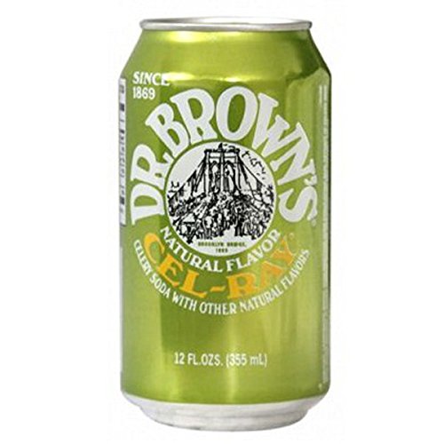 Dr. Brown's Cel-Ray Celray Soda 12oz Can (Pack of 18 Total of 216 Oz)