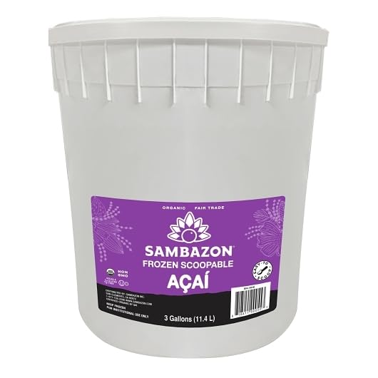 Sambazon Organic Acai Smoothie Blend 3 Gallon Scoopable Tub