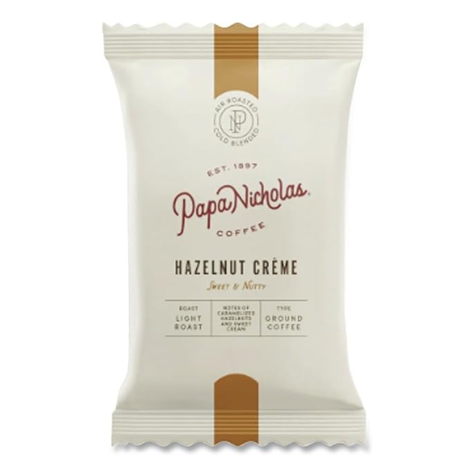 PapaNicholas Coffee 25187 Premium Coffee Hazelnut Creme 18/Carton