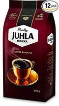 Paulig Juhla Mokka Dark Roast bean Coffee 12 Packs of 500g