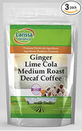 Ginger Lime Cola Medium Roast Decaf Coffee (Gourmet Naturally Flavored Whole Coffee Beans) (8 oz ZIN: 568917) - 3 Pack