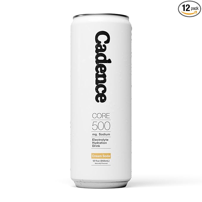 Cadence Electrolyte Drink - Cream Soda Flavor 355ml x 12 | Science-Backed Hydration | Zero Sugar Zero Caffeine | Sodium Potassium &amp Magnesium for Performance &amp Recovery