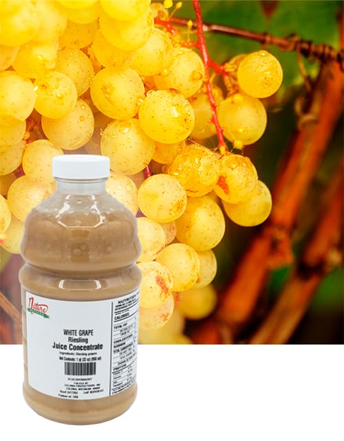Nature Blessed 100% Riesling White Grape Fruit Juice Concentrate - 2 Quarts (2/32 fl oz bottles) Applications: Home Wine Making Distilling Hard Cider Smoothies Jelly Production