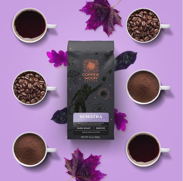Copper Moon Ground Coffee Dark Roast Sumatra Blend 12 Oz (Pack Of 3)