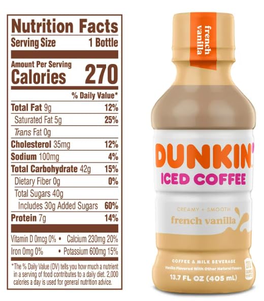 French Vanilla Iced Bottled Coffee Drink 13.7 fl oz + King Combos QR Code and (3 Bottles of French VanillaFlavor)