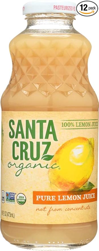 Organic 100% Lemon Juice (Pack of 12)
