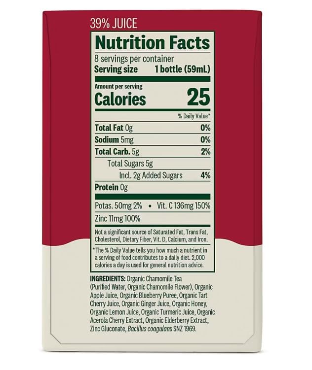Organic Immunity Elderberry Wellness Shots 8 pk./2 fl. oz.