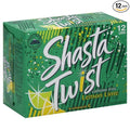 Shasta Twist Lemon Lime Soda Caffeine Free 12 Cans