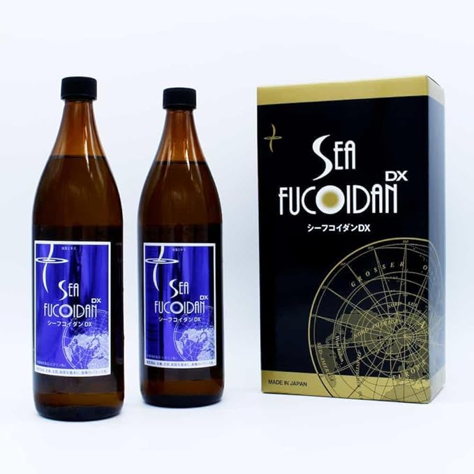 (Non Sugar) Genuine Authentic Japanese [Ultra Low (Samll) Molecular Weight Sea Fucoidan Beverage Juice] Made in Japan Seaweed Mozuku Juice 900ml x 2bottles / a box
