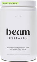 Beam Collagen Powder Collagen for Women Collagen with Hyaluronic Acid Collagen Peptides Type 1 and 3 with Biotin Grass Fed Bovine Third-Party Tested Best for Coffee Vitamin C 30 Servings