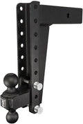 BulletProof Hitches - 3.0 Adjustable Heavy Duty Trailer Hitch (22000 lb. Rating) - 12 Drop/Rise Trailer Hitch with 2 &amp 2-5/16 Dual Ball - Powder Coat Solid Steel Corrosion-Resistant