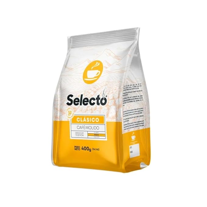 Selecto Clasico Ground Coffee Medium Roast 400g (14.1oz) 2 Pack
