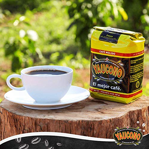 Yaucono Ground Coffee Bagged Arabica Medium Roast 14 Ounce (Pack of 2)