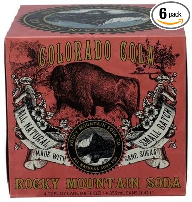 Rocky Mountain Soda Colorado Cola Can 4 Pack 48 fl oz (Pack of 6)
