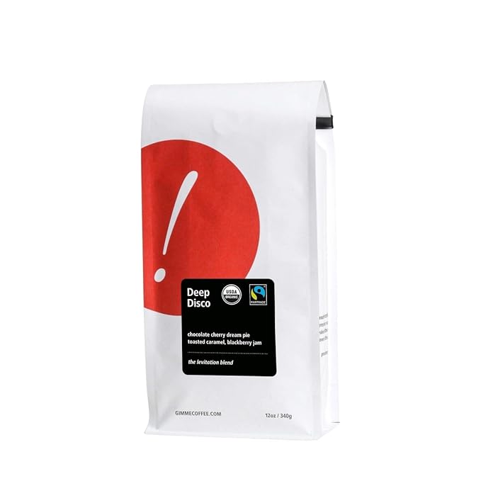 Deep Disco Blend - Certified Fairtrade Organic - Roasted by Gimme! Coffee - Whole Bean Coffee - 5 Pound Bag