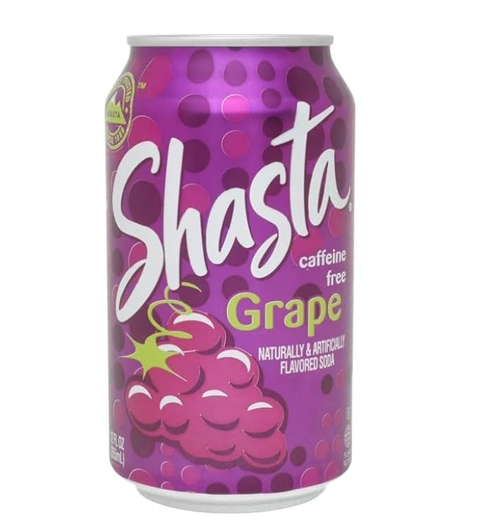 Shasta Soda Variety Pack 12 fl oz Cans 12 Pack Four Flavors: Grape Twist Orange Tiki Punch