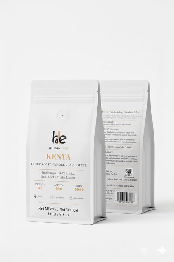Humaneast Kenya Single Origin Ground Coffee 8.8 oz (250 g) Medium Roast Specialty Coffee