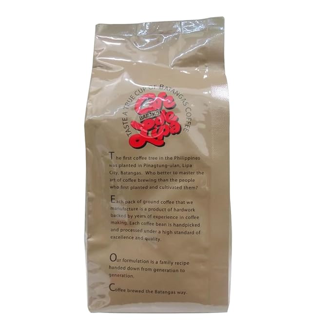 Barako Cafe de Lipa Coffee Exclusively Imported from the Philippines Regular Grind 350g Pack of 1