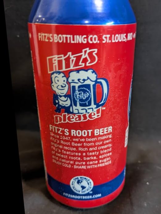 12PK Fitz's Premium Root Beer St Louis Craft Soda 16oz Aluminum Bottles (Full Case)