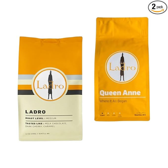 Bean Box Sampler - Roasted by Ladro Roasting 2-Pack Freshly Ground Coffee Gourmet Coffee