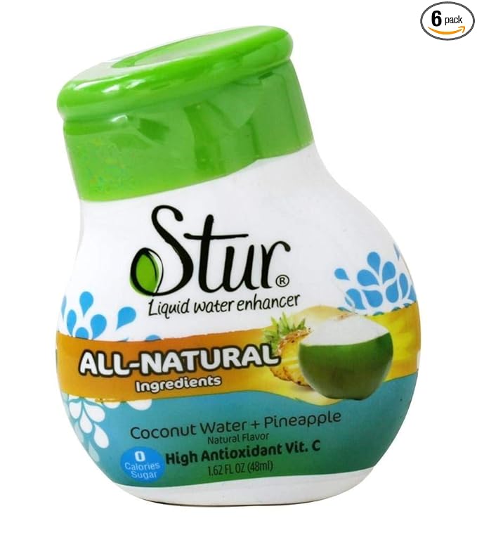 Stur Coconut Pineapple Liquid Water Enhancer 1.1 Fluid Ounce -- 6 per case.