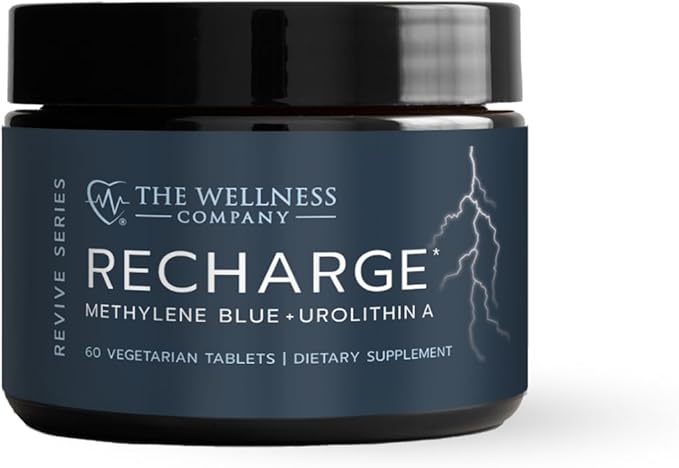 Recharge – Cognitive Performance Mitochondrial Boost Energy Production - Methylene Blue NAD PQQ | 60ct (1 Month Supply)