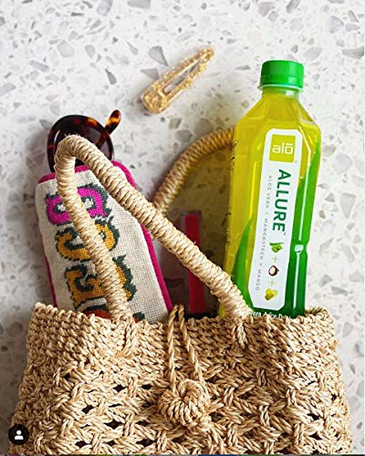 ALO Aloe Vera Juice Drink | ALLURE - Mangosteen + Mango | 16.9 fl oz Pack of 12 |Plant-Based Drink with Real Aloe Pulp