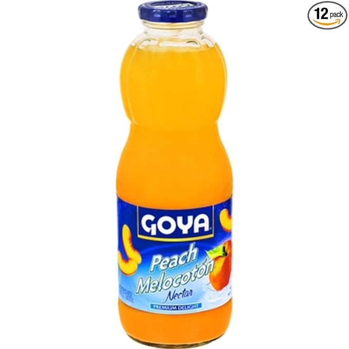 Goya Peach Nectar Juice 33.8 Ounce -- 12 per case.