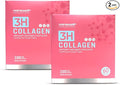 NANOWELL 3H Collagen Peptide 60 Sticks X 2 Boxes for 2 Months - I II &amp III with Vitamin A C E Hydrolyzed Elastin Peptide and Hyaluronic Acid - Hair Nail Skin and Joint Support (120 Count)