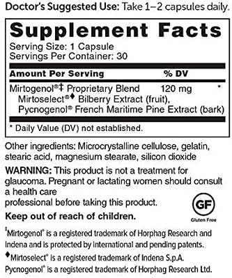 Dr. Whitaker Ocular Pressure &amp Retina Defense Supplement to Support Healthy Intraocular Pressure Levels Circulation &amp Eye Tissue (30 Capsules)