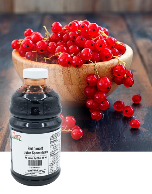 Nature Blessed 100% Pure Red Currant Fruit Juice Concentrate - 4 Quarts (4/32 fl oz bottles) Great for Home Vintners Brewers Cider Spirits or Smoothie Jellys
