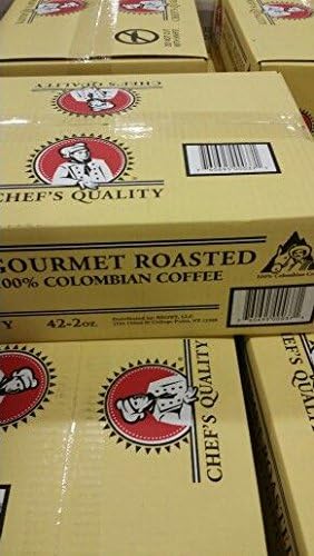Chef's Quality Columbian Ground Coffee 2 Oz (84 Pack)