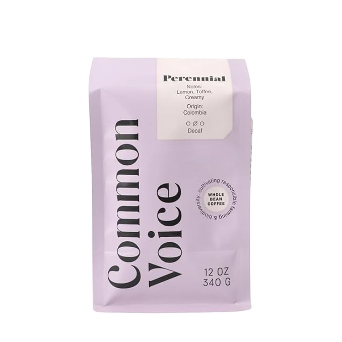Perennial Decaf Common Voice Coffee - Roasted by 8th &amp Roast Coffee Co. - Whole Bean Coffee - 2 Pound Bag
