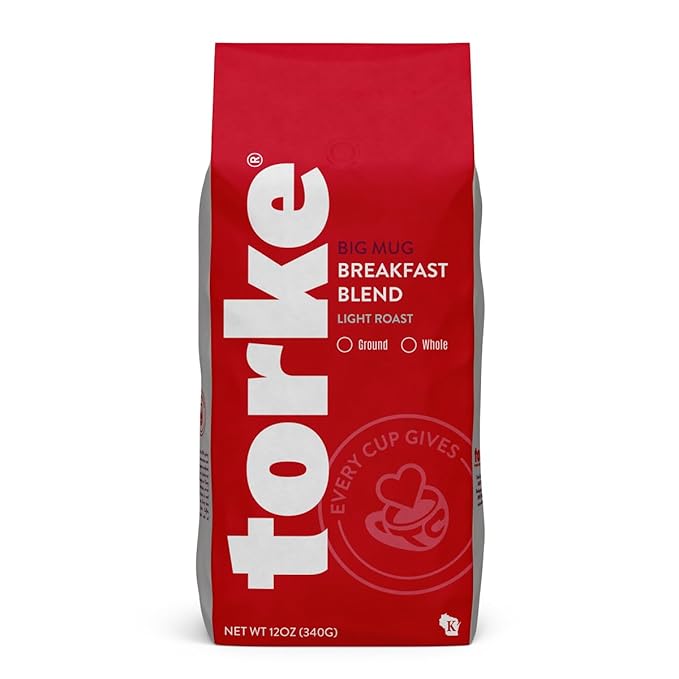Big Mug Breakfast Blend Light Roast Coffee Guatemala Colombia Blend 12 oz + FREE Chocolate Cookie 2-Pack (Grandma's Cookies) | A Perfectly Paired Coffee Experience – Bundled by SUPERDEALS