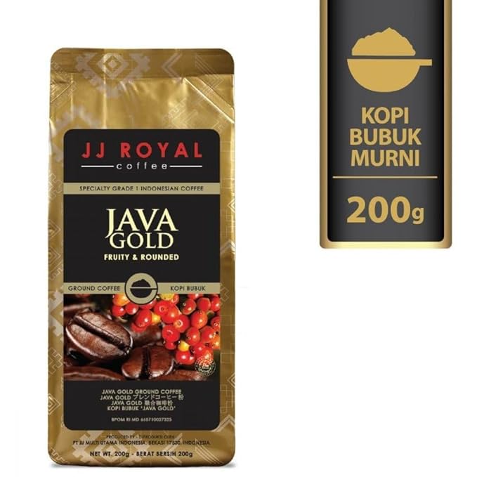 JJ Royal Coffee Java Gold 200g Ground Coffee (Pack of 1)