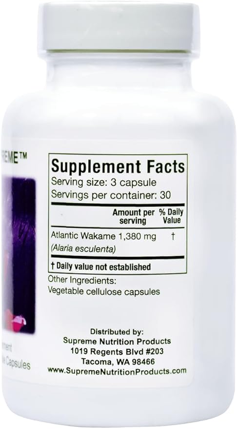 Supreme Nutrition Alaria Supreme 90 Pure Atlantic Wakame Vegetarian Capsules
