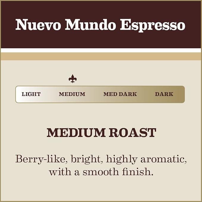 Gaviña Nuevo Mundo Espresso Whole Bean Coffee Medium Roast Bright and Aromatic 32 oz Bag