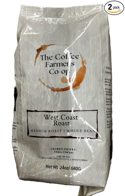 West Coast Dark Medium Whole Bean Coffee 24 Oz (Pack of 2)
