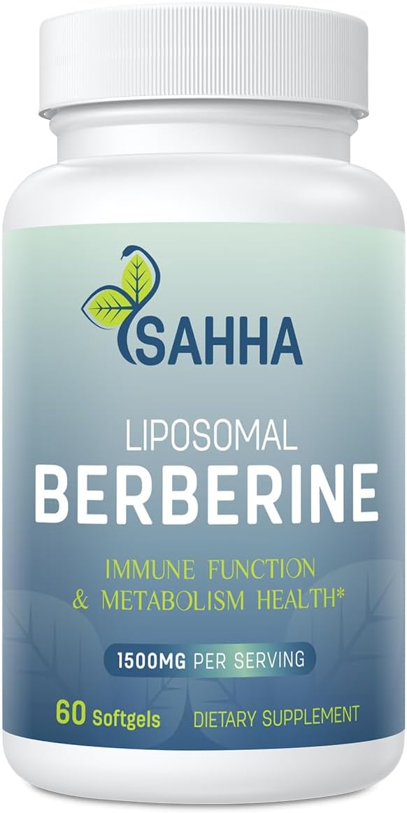 Sahha Liposomal Berberine HCL 1500mg High Bioavailability for Men and Women Overall Health Supplement