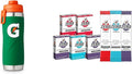 Gatorade 26oz Stainless Steel Bottle Green+Gatorade G Zero Powder Fruit Punch Variety Pack 0.10oz Packets (50 Pack)