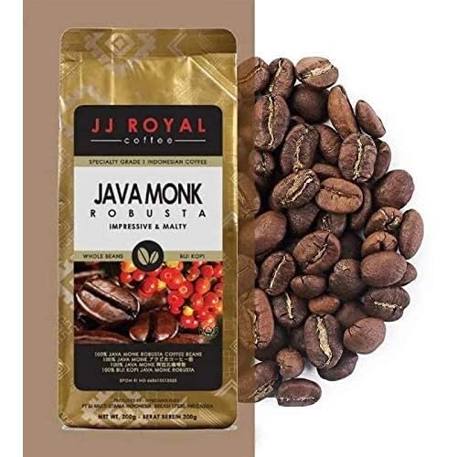 JJ Royal Coffee Java Monk Robusta 200g Ground Coffee (Pack of 1)